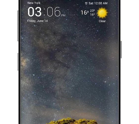 Transparent clock weather Pro