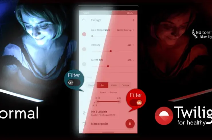Twilight: Blue Light Filter MOD APK (Pro Unlocked)