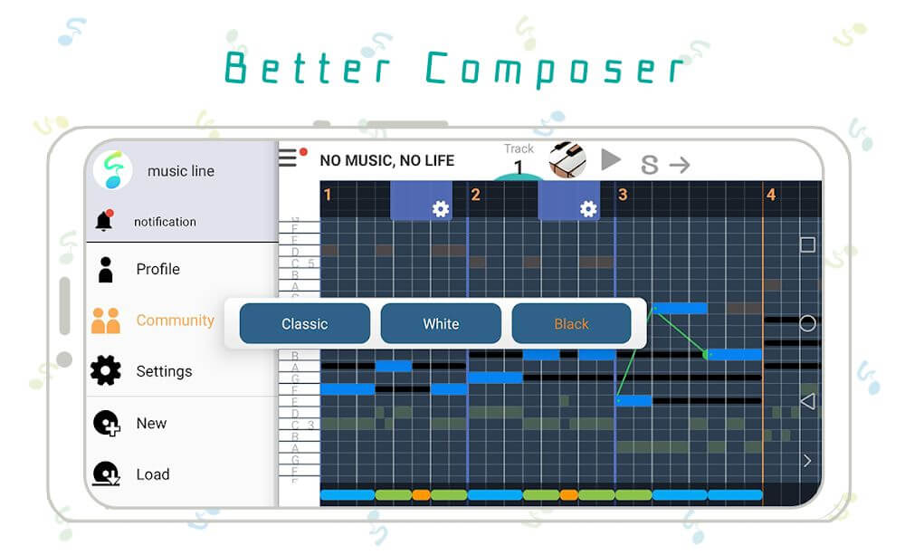 3 minutes Music Composition – musicLine