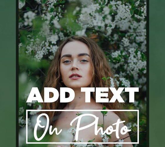 Text on photo editor – Texture