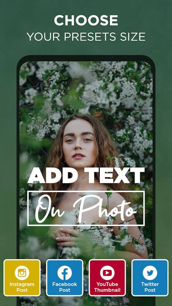 Text on photo editor – Texture