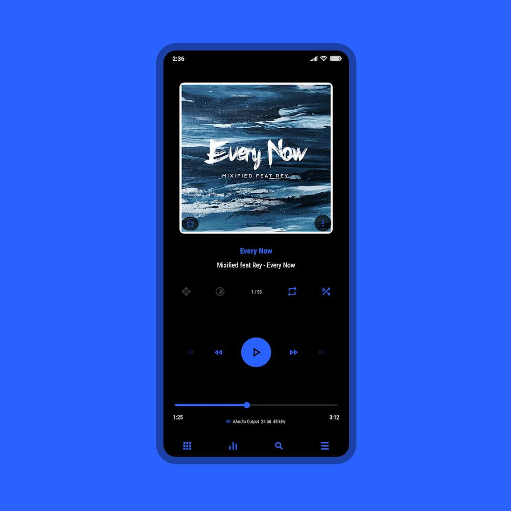 Luminous Black – Poweramp Skin