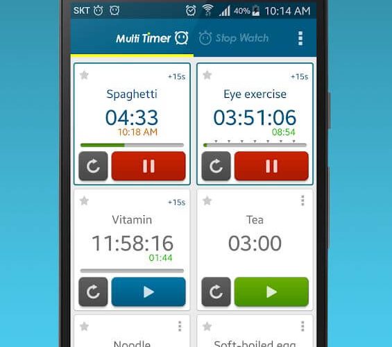 Multi Timer StopWatch